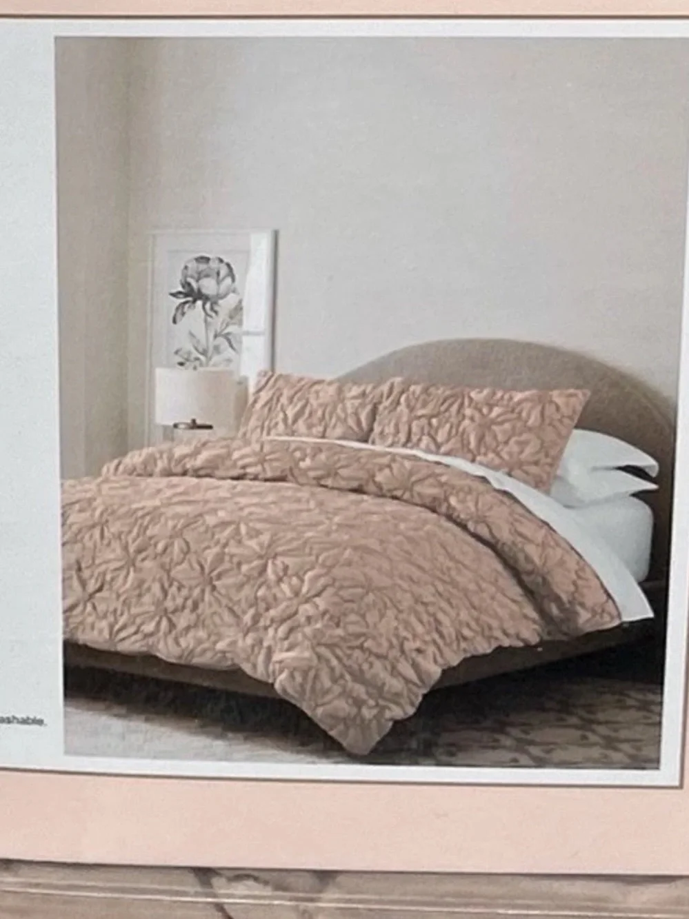 Cupcake and Cashmere Pink Floral Cotton Full/Queen Comforter Set 90”x90”